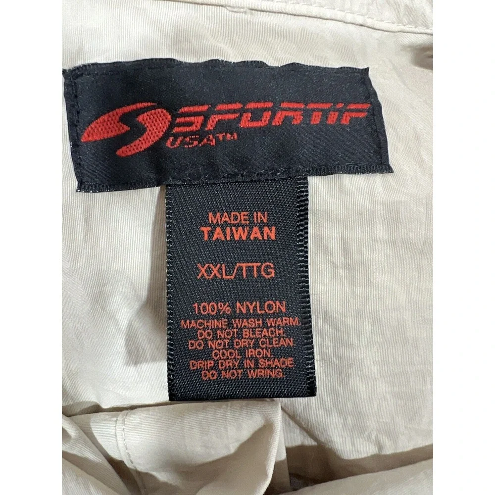 Sportif‎ Mens XXL Fishing Shirt Khaki Vented SPF Outdoor Utility